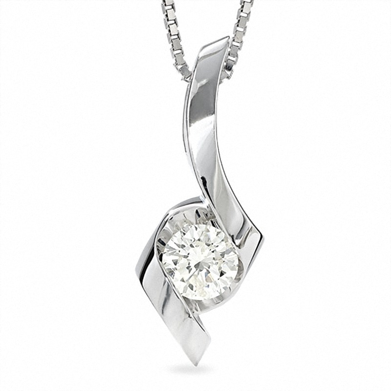 Sirena™ 1/2 CT. Diamond Solitaire Pendant in 14K White Gold