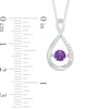 Thumbnail Image 1 of 4.5mm Amethyst and Lab-Created White Sapphire Infinity Pendant in Sterling Silver