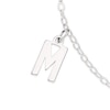 Thumbnail Image 4 of Letter Charm Station Choker Necklace in Sterling Silver (1 Line)