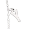 Thumbnail Image 5 of Letter Charm Station Choker Necklace in Sterling Silver (1 Line)