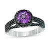 Thumbnail Image 0 of Enchanted Disney Villains Ursula Amethyst and 1/2 CT. T.W. Black Diamond Engagement Ring in 14K White Gold
