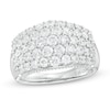 Thumbnail Image 0 of 2 CT. T.W. Certified Lab-Created Diamond Multi-Row Ring in 14K White Gold (F/SI2)