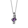 Thumbnail Image 0 of Enchanted Disney Villains Ursula Amethyst and 1/10 CT. T.W. Diamond Pendant in Sterling Silver with Black Rhodium - 19"
