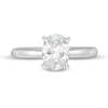 Thumbnail Image 3 of 1-1/2 CT. Certified Oval Lab-Created Diamond Solitaire Engagement Ring in 14K White Gold (F/VS2)