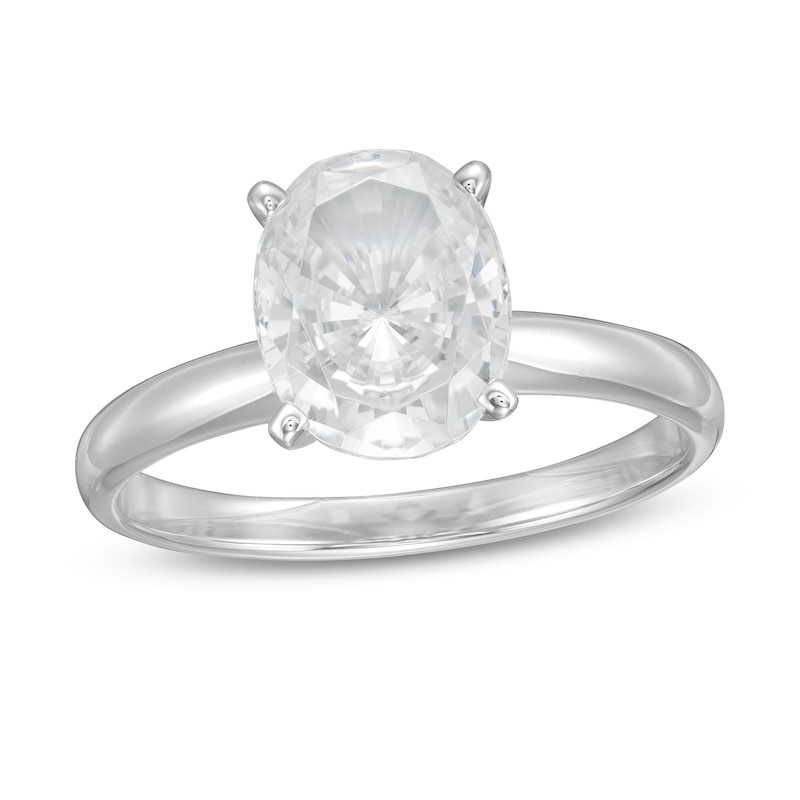 2 CT. Certified Oval Lab-Created Diamond Solitaire Engagement Ring in 14K White Gold (F/VS2)