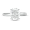 Thumbnail Image 3 of 2 CT. Certified Oval Lab-Created Diamond Solitaire Engagement Ring in 14K White Gold (F/VS2)