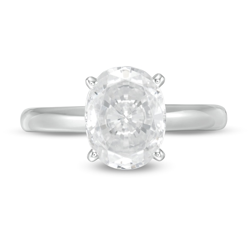 2 CT. Certified Oval Lab-Created Diamond Solitaire Engagement Ring in 14K White Gold (F/VS2)