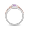 Thumbnail Image 2 of Enchanted Disney Rapunzel Oval Amethyst and 1/6 CT. T.W. Diamond Ring in Sterling Silver and 10K Rose Gold