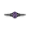 Thumbnail Image 3 of Enchanted Disney Villains Ursula Amethyst and 1/4 CT. T.W. Black Diamond Promise Ring in Sterling Silver
