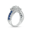 Thumbnail Image 2 of TRUE Lab-Created Diamonds by Vera Wang Love 2 CT. T.W. Engagement Ring with Blue Sapphires in 14K White Gold (F/VS2)