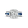 Thumbnail Image 3 of TRUE Lab-Created Diamonds by Vera Wang Love 2 CT. T.W. Engagement Ring with Blue Sapphires in 14K White Gold (F/VS2)