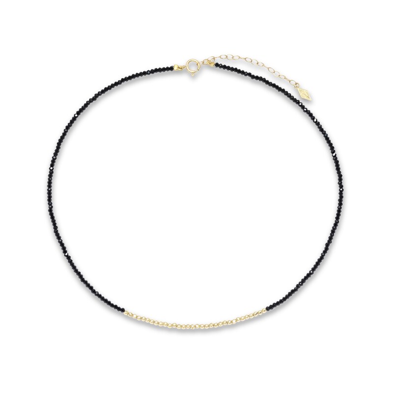 Elliot Young Spinel and Polished Bead Choker Necklace in 14K Gold – 16"
