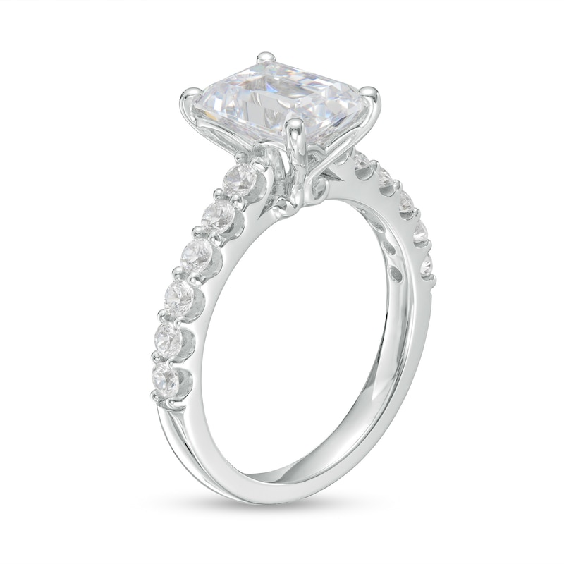 2-1/2 CT. T.W. Certified Emerald-Cut Lab-Created Diamond Engagement Ring in 14K White Gold (F/VS2)