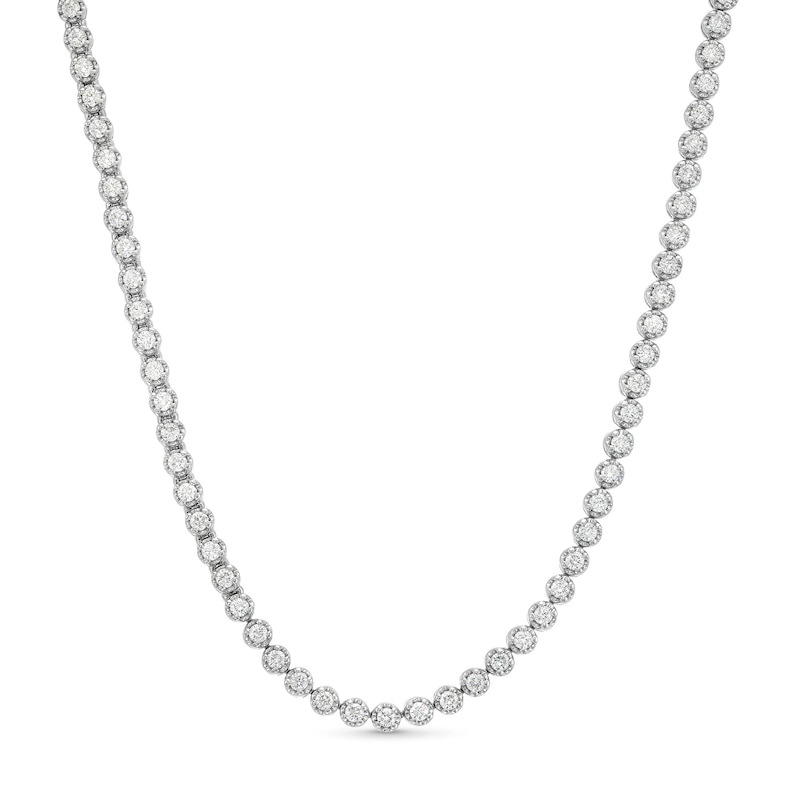 4 CT. T.W. Lab-Created Diamond Eternity Choker Necklace in 10K White Gold - 15.0"