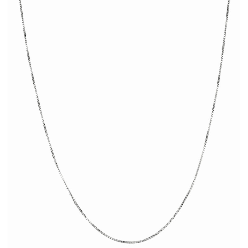 1.3mm Box Chain Choker Necklace in Hollow Sterling Silver - 16"