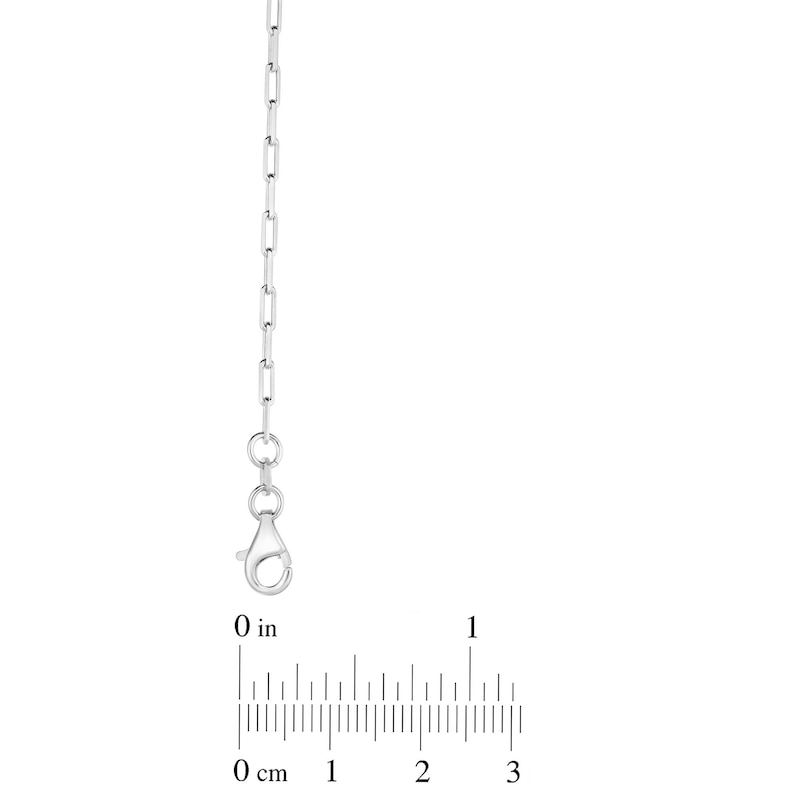 1.8mm Diamond-Cut Paper Clip Chain Choker Necklace in Solid Sterling Silver  - 16"