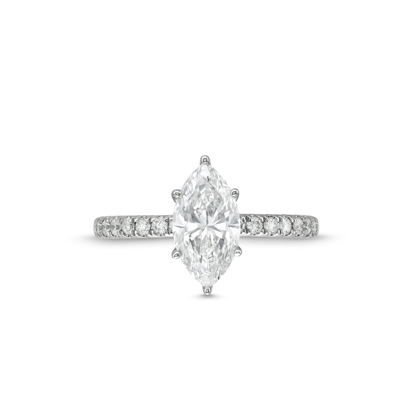 1-3/4 CT. T.W. Certified Marquise-Cut Lab-Created Diamond Engagement Ring in 14K White Gold (F/VS2)