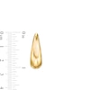Thumbnail Image 2 of 26.0mm Sculpted Hollow 14K Gold Hoop Earrings