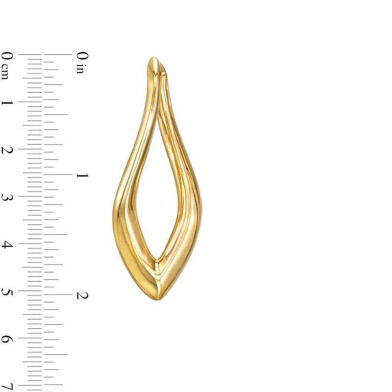 54.0mm Sculpted Hollow 14K Gold Hoop Earrings