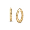 Thumbnail Image 0 of 31.0mm Sculpted Hollow 14K Gold Hoop Earrings