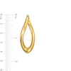 Thumbnail Image 2 of 21.0mm Sculpted Hollow 14K Gold Hoop Earrings