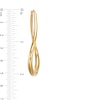 Thumbnail Image 2 of 58.0mm Sculpted Hollow 14K Gold Hoop Earrings