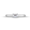 Thumbnail Image 3 of 1/3 CT. Emerald-Cut Diamond Sideways Solitaire Engagement Ring in 14K White Gold (I/I1)