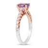 Thumbnail Image 1 of Enchanted Disney Rapunzel Oval Light Purple Amethyst and 3/8 CT. T.W. Diamond Engagement Ring in 14K Two-Tone Gold