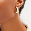 Thumbnail Image 1 of Sculpted Droplet Hoop Earrings in Hollow 14K Gold