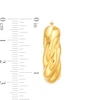 Thumbnail Image 2 of 27.0mm Sculpted Hollow 14K Gold Twist Hoop Earrings