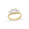 Thumbnail Image 0 of 3 CT. T.W. Princess-Cut Certified Lab-Created Diamond Three-Stone Engagement Ring in 14K Gold (F/VS2)