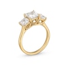 Thumbnail Image 2 of 3 CT. T.W. Princess-Cut Certified Lab-Created Diamond Three-Stone Engagement Ring in 14K Gold (F/VS2)