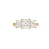Thumbnail Image 3 of 3 CT. T.W. Princess-Cut Certified Lab-Created Diamond Three-Stone Engagement Ring in 14K Gold (F/VS2)