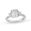 Thumbnail Image 0 of 2-7/8 CT. T.W. Emerald-Cut Certified Lab-Created Diamond Three-Stone Engagement Ring In 14K White Gold (F/VS2)