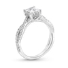 Thumbnail Image 2 of 1-3/8 CT. T.W. Certified Princess-Cut Lab-Created Diamond Twist Shank Engagement Ring in 14K White Gold (I/SI2)