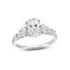 Thumbnail Image 0 of 2-1/3 CT. T.W. Oval and Round Certified Lab-Created Diamond Seven Stone Graduated Engagement Ring in 14K White Gold