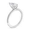 Thumbnail Image 2 of 1-5/8 CT. T.W. Certified Pear-Shaped Lab-Created Diamond Engagement Ring in 14K White Gold (F/VS2)