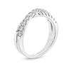 Thumbnail Image 2 of 1/2 CT. T.W. Certified Lab-Created Diamond Rope Criss-Cross Ring in 14K White Gold (F/SI2)