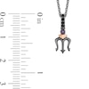 Thumbnail Image 6 of Enchanted Disney Amethyst and Diamond Seashell and Trident Two Piece Pendant Set in Sterling Silver and 10K Rose Gold