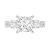 Thumbnail Image 2 of 4 CT. T.W. Princess-Cut Certified Lab-Created Diamond Three Stone Engagement Ring in 14K White Gold (F/SI2)