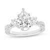 Thumbnail Image 0 of 2-3/4 CT. T.W. Pear-Shaped Certified Lab-Created Diamond Three Stone Engagement Ring in 14K White Gold (F/SI2)