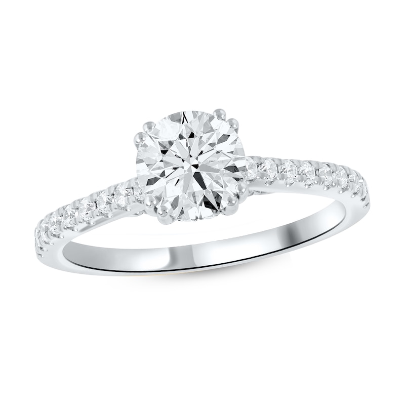 1-1/3 CT. T.W. Certified Lab-Created Diamond Engagement Ring in 14K White Gold (F/SI2)