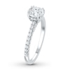 Thumbnail Image 1 of 1-1/3 CT. T.W. Certified Lab-Created Diamond Engagement Ring in 14K White Gold (F/SI2)