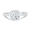 Thumbnail Image 2 of 1-1/2 CT. T.W. Certified Lab-Created Diamond Cushion-Shaped Frame Engagement Ring in 14K White Gold (F/SI2)